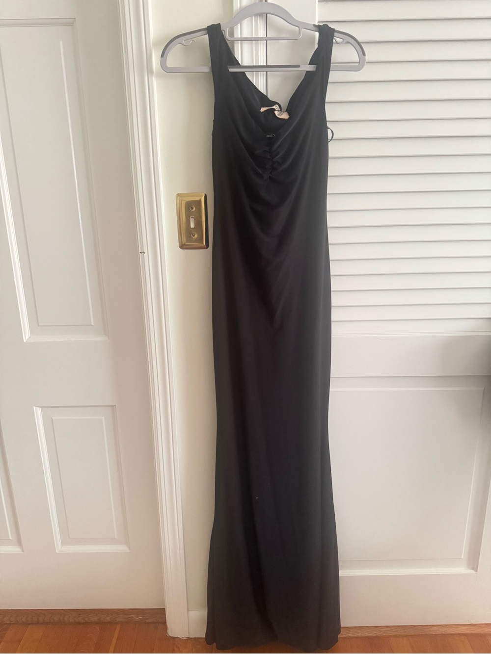 Club L London Black Sleeveless Cowl Neck Maxi Dress